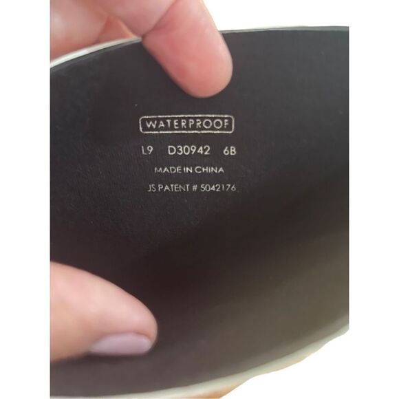 Cole Haan Womens Black Patent Leather Waterproof Tall Rain Boots Size 6 - Picture 9 of 10